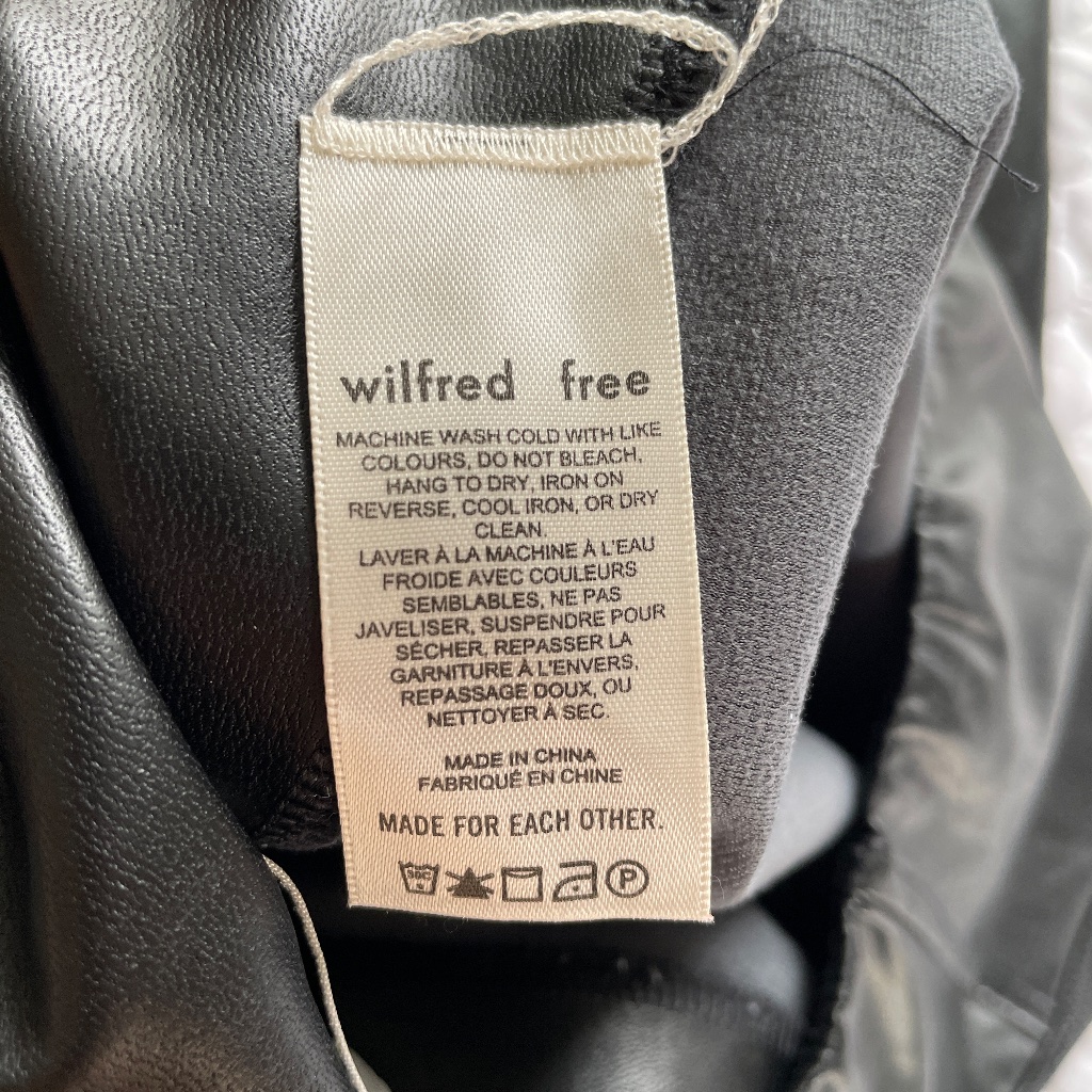 Wilfred Free Daria Pant High-Waisted Unreal Leather Leggings Size Large — image 5 of 6